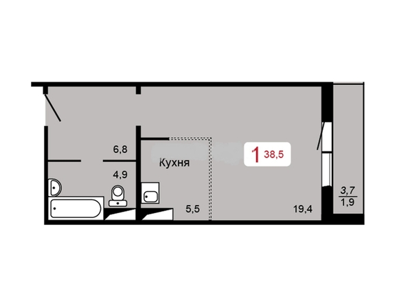 
  Продается студия, 40 м², ЖК Мичурино, дом 2 строение 2
. Фото 1.