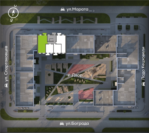 
  Продается 3-комн. квартира, 90.1 м², ЖК Сити-квартал Кецховели, дом 1
. Фото 1.