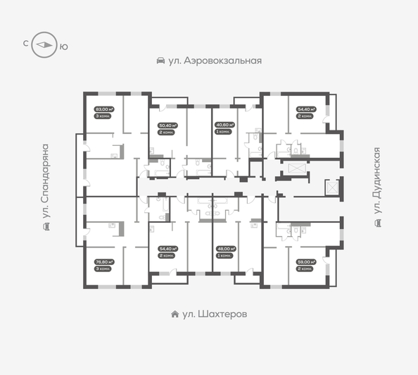 
  Продается 3-комн. квартира, 76.9 м², ЖК Белый квартал на Спандаряна, 2
. Фото 5.