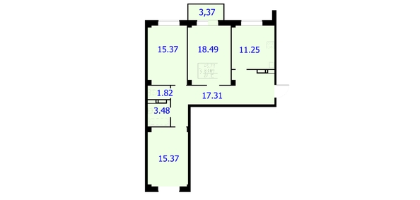 
  Продается 3-комн. квартира, 84.1 м², ЖК Новые Солонцы, дом 9
. Фото 1.