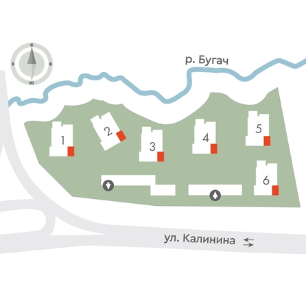 
  Продается 3-комн. квартира, 60.3 м², ЖК Калина Долина, дом 2
. Фото 2.