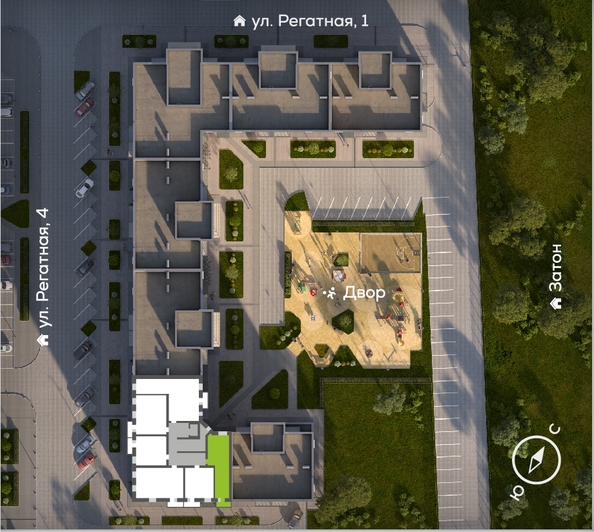 
  Продается 2-комн. квартира, 50.3 м², ЖК Южный берег, дом 24
. Фото 1.