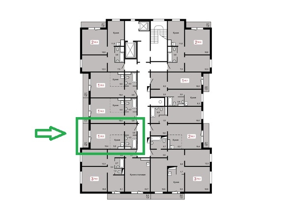 
  Продам студия, 33.1 м², ЖК Домино, дом 1
. Фото 1.