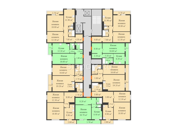 
  Продается 1-комн. квартира, 45.9 м², ЖК Белый квартал на Спандаряна, 2
. Фото 3.