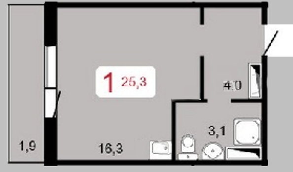 
  Сдается 1-комн. квартира, 25 м², Петра Подзолкова ул, д. 5
. Фото 12.