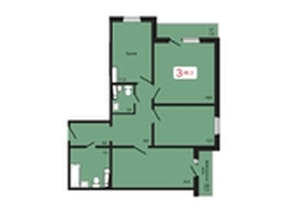 
  Продается 3-комн. квартира, 86.3 м², ЖК КБС. Берег, дом 5 строение 1
. Фото 1.