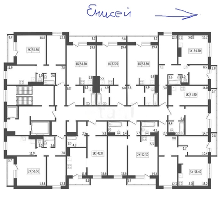 
  Продам 2-комн. квартиру, 54.4 м², ЖК Дубенский, дом 7.2
. Фото 9.