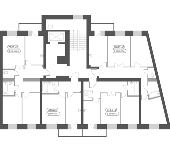 
  Продается 3-комн. квартира, 80.2 м², ЖК Южный берег, дом 21
. Фото 5.