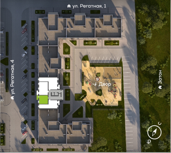 
  Продается 1-комн. квартира, 41.29 м², ЖК Южный берег, дом 24
. Фото 1.