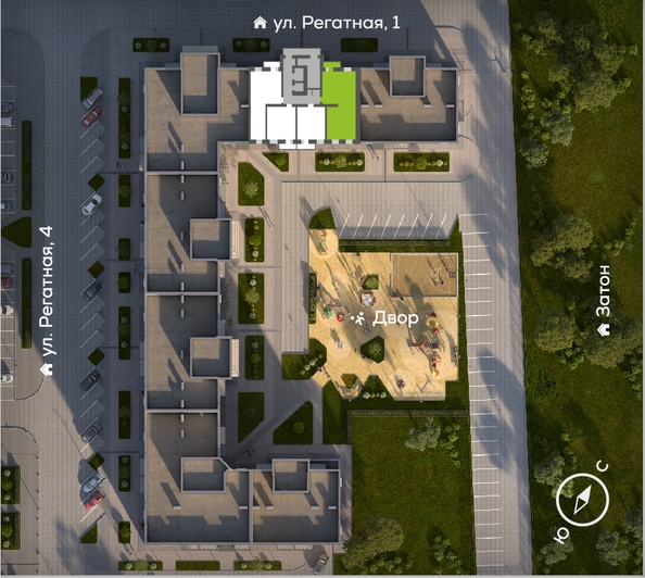 
  Продается 3-комн. квартира, 80.39 м², ЖК Южный берег, дом 24
. Фото 1.
