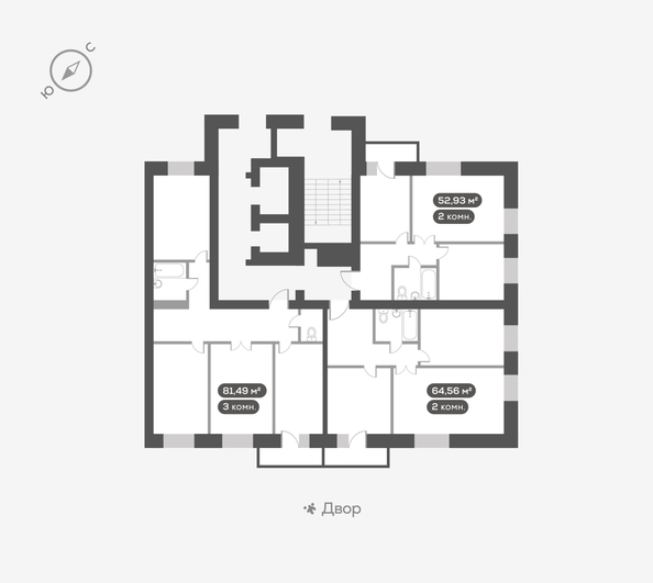 
  Продается 3-комн. квартира, 81.49 м², ЖК Октябрьский, дом 2
. Фото 5.