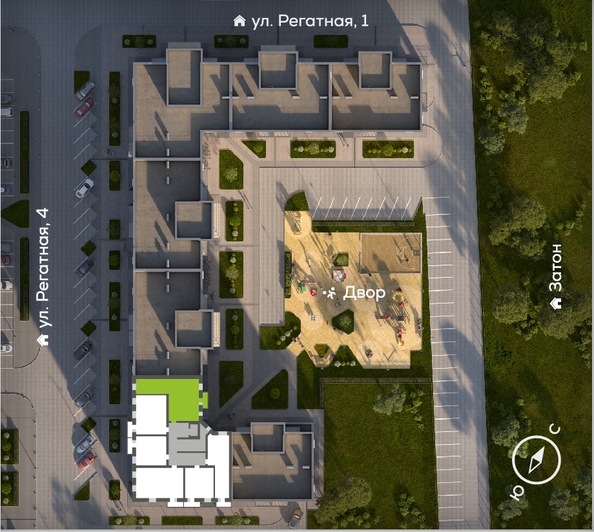 
  Продается 3-комн. квартира, 80 м², ЖК Южный берег, дом 24
. Фото 1.