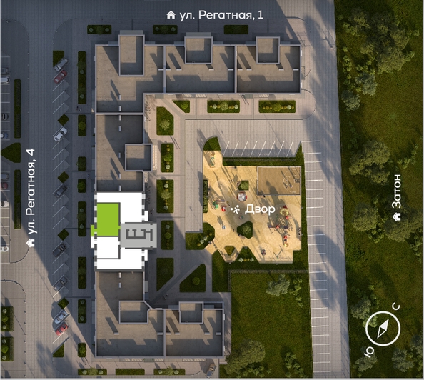 
  Продается 2-комн. квартира, 63.4 м², ЖК Южный берег, дом 24
. Фото 1.