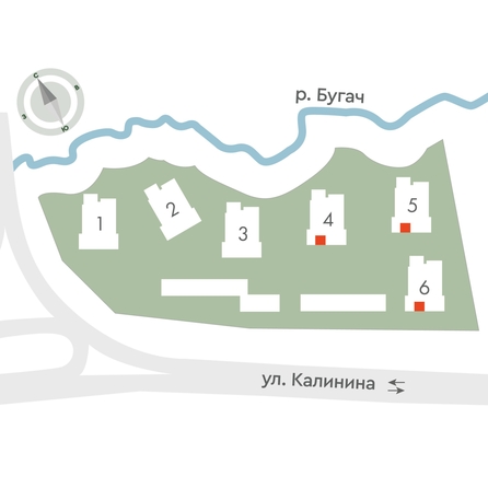 
  Продается 2-комн. квартира, 47.7 м², ЖК Калина Долина, дом 6
. Фото 2.