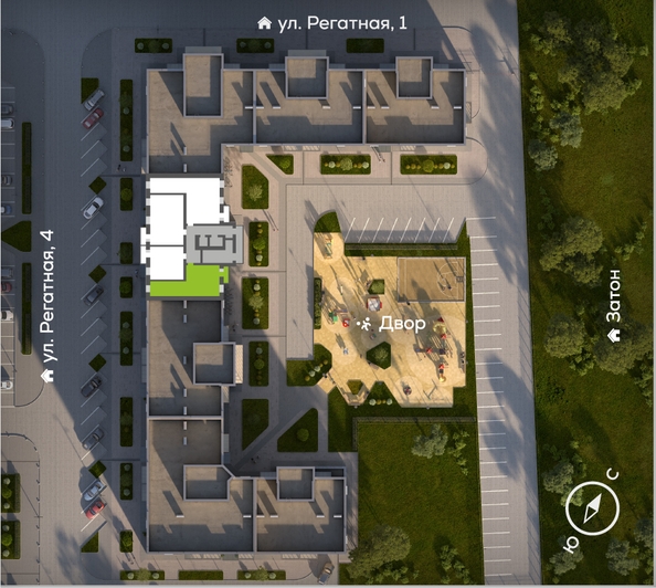 
  Продается 2-комн. квартира, 58.9 м², ЖК Южный берег, дом 24
. Фото 1.