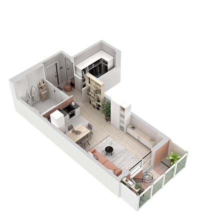 
  Продается студия 40.32 м², в ЖК Аллея Парк, 1 этап. Фото 5.