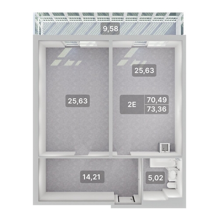 
  Продается 2-комн. квартира 73.36 м², в ЖК Аллея Парк, 2 этап. Фото 2.