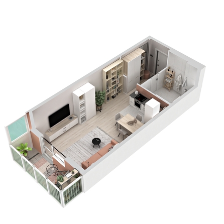 
  Продается студия 36.17 м², в ЖК Аллея Парк, 1 этап. Фото 1.