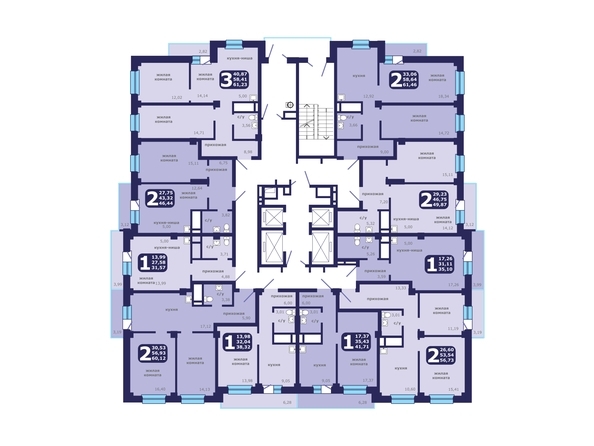 
  Продается 2-комн. квартира 60.12 м², в ЖК Звездный. Фото 2.