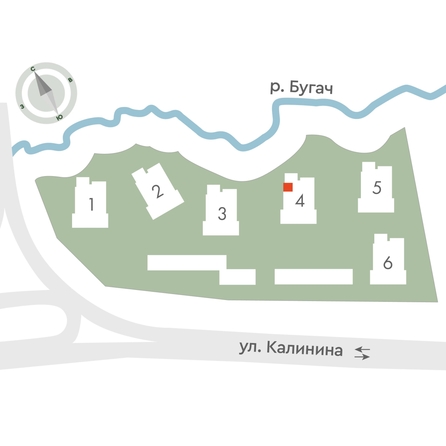 
  Продается 2-комн. квартира 44.9 м², в ЖК Калина Долина, дом 4. Фото 2.