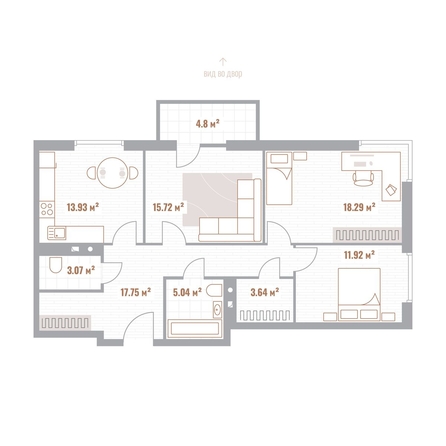 
  Продается 3-комн. квартира 90.76 м², в  Николаевские кварталы, Воскресенский. Фото 2.