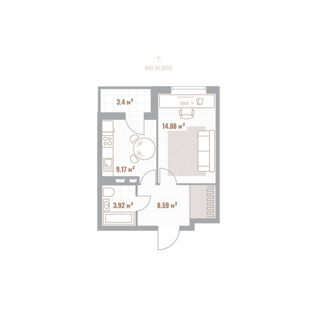 
  Продается 1-комн. квартира 38.26 м², в ЖК Николаевские кварталы. Фото 1.