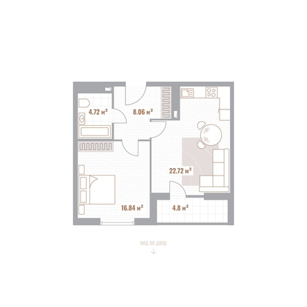 
  Продается 1-комн. квартира 54.74 м², в ЖК Николаевские кварталы. Фото 1.