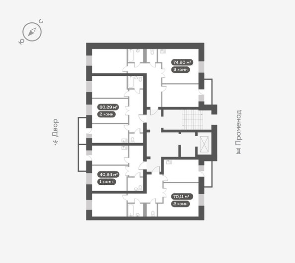 
  Продается 1-комн. квартира 40.2 м², в ЖК ОКТА, дом 1. Фото 5.