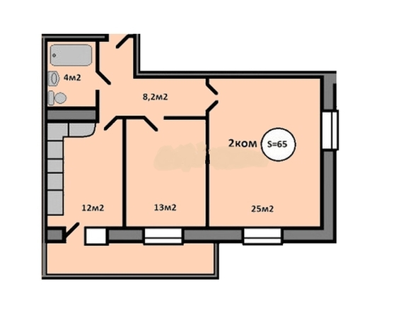 
  Продается 2-комн. квартира 62 м². Фото 1.