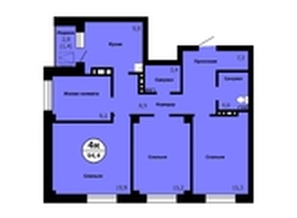 
  Продается 4-комн. квартира 94.9 м², в ЖК Серебряный, дом 1 корпус 3. Фото 1.