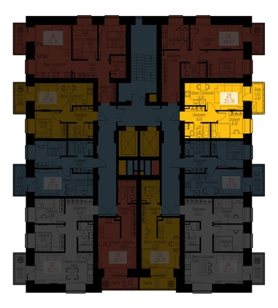 
  Продается 2-комн. квартира 33.78 м², в ЖК Биография, дом 2, корп 2. Фото 2.