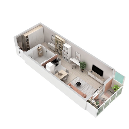 
  Продается студия 43.08 м², в ЖК Аллея Парк, 1 этап. Фото 3.