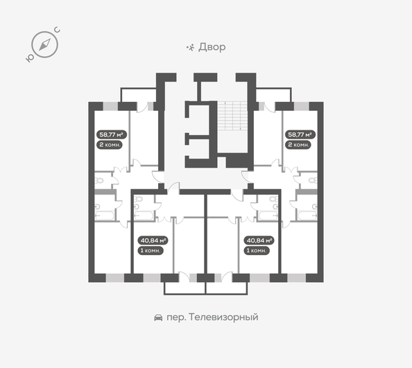
  Продается 2-комн. квартира 58.77 м², в ЖК ОКТА, дом 2. Фото 5.