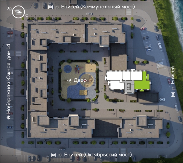 
  Продается 3-комн. квартира 102.1 м², в ЖК Южный берег, дом 23. Фото 1.