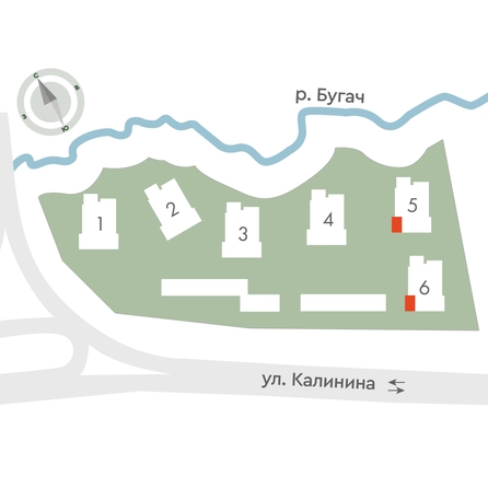 
  Продается 3-комн. квартира 54.7 м², в ЖК Калина Долина, дом 6. Фото 2.
