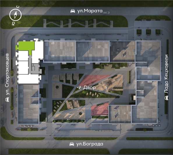
  Продается 2-комн. квартира 73.5 м², в ЖК Кецховели, дом 1. Фото 1.