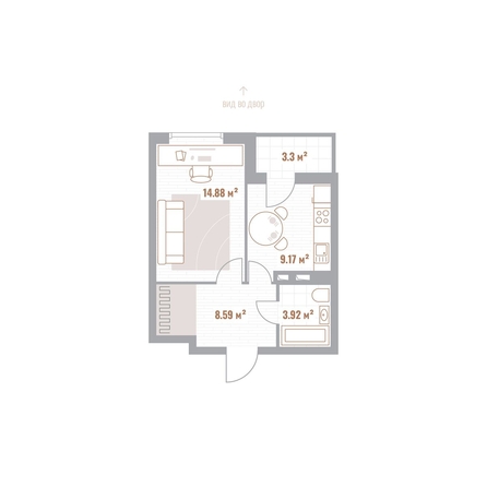 
  Продается 1-комн. квартира 38.26 м², в  Николаевские кварталы, Воскресенский. Фото 1.