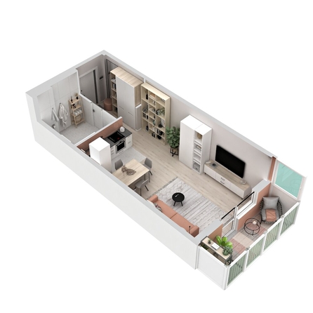 
  Продается студия 36.4 м², в ЖК Аллея Парк, 1 этап. Фото 5.