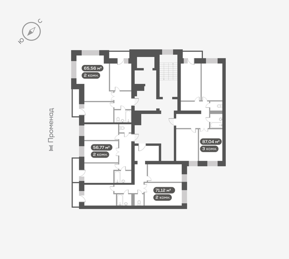 
  Продается 2-комн. квартира 66.3 м², в ЖК ОКТА, дом 2. Фото 5.