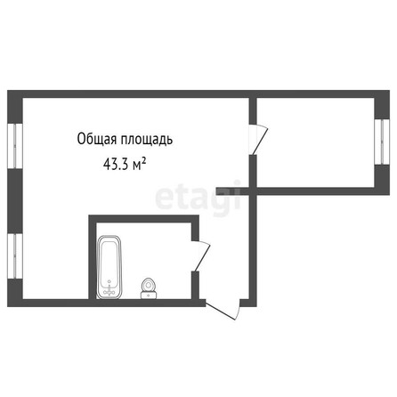 
   Продам 2-комнатную, 43.3 м², Ленина пр-кт, 45Б

. Фото 9.