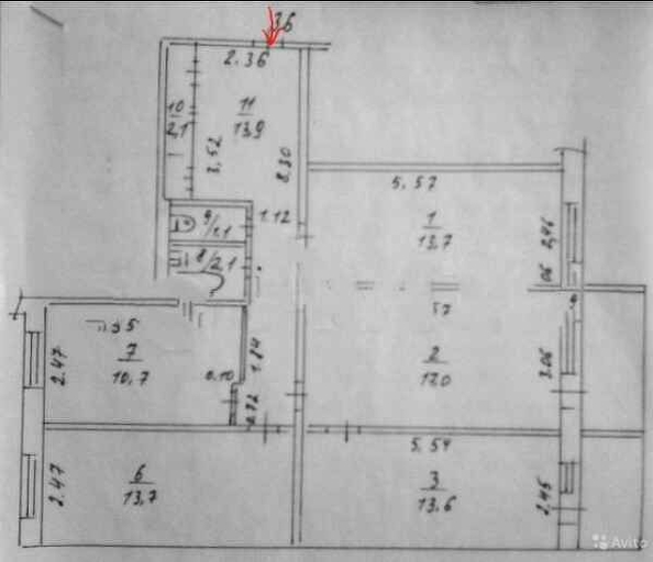 
   Продам 4-комнатную, 77 м², Веры Кащеевой ул, 9

. Фото 2.