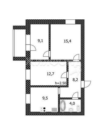 
   Продам 3-комнатную, 58.9 м², Северный Власихинский проезд, 32

. Фото 5.