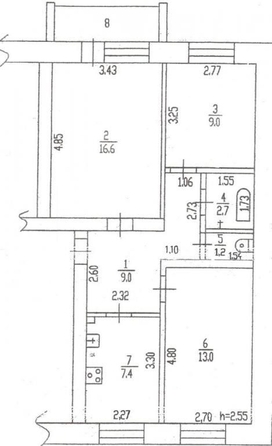 
   Продам 3-комнатную, 62 м², Шумакова ул, 45

. Фото 1.