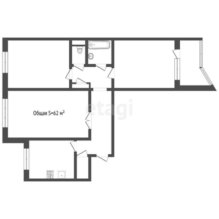 
   Продам 3-комнатную, 62 м², Балтийская ул, 63

. Фото 1.