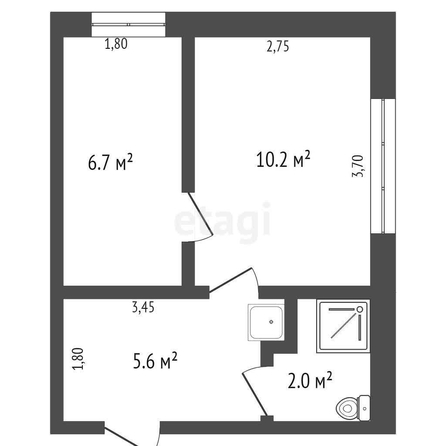 
   Продам 1-комнатную, 24.8 м², Малахова ул, 65

. Фото 1.