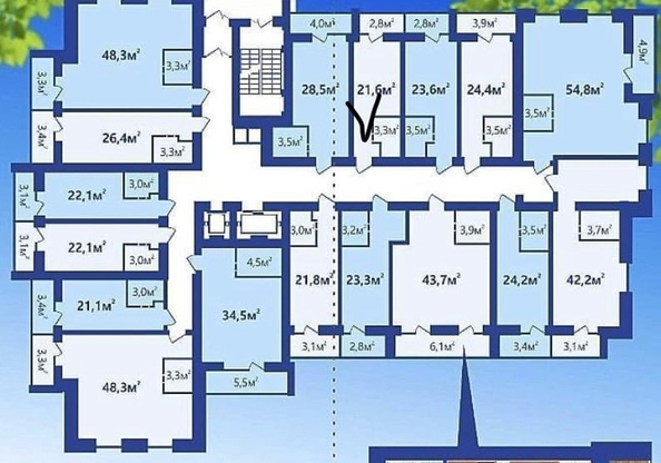 
   Продам студию, 21.6 м², Смирнова, дом 94а

. Фото 1.