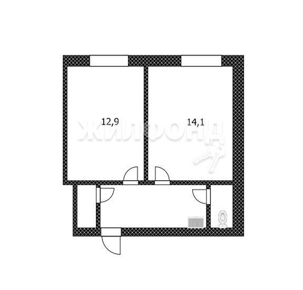 
   Продам 2-комнатную, 45.2 м², Сельскохозяйственная ул, 4

. Фото 3.