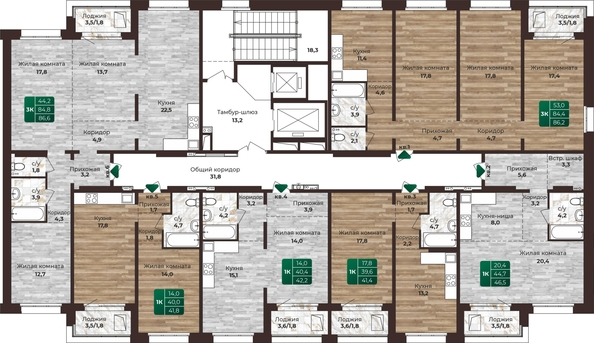 
  Продается 3-комн. квартира, 86.6 м², ЖК Шервуд, (Нагорная 6-я, 15в корп 1)
. Фото 1.