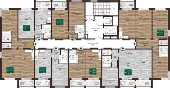 
  Продается 3-комн. квартира, 84.2 м², ЖК Шервуд, (Нагорная 6-я, 15г/1 корп 2)
. Фото 1.