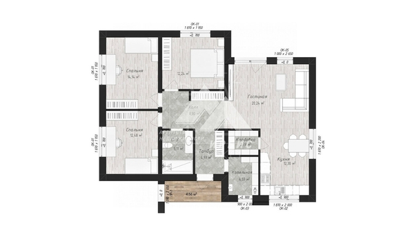 
  Продается дом, 97.42 м², село Санниково
. Фото 2.